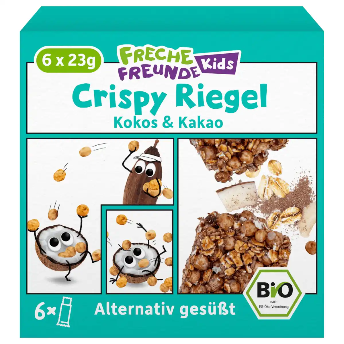 Bild 1 von Freche Freunde Kids Bio Crispy Riegel Kokos & Kakao 6x23g