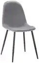 Bild 1 von Stuhl Lio Grau Samt Gepolstert, Grau