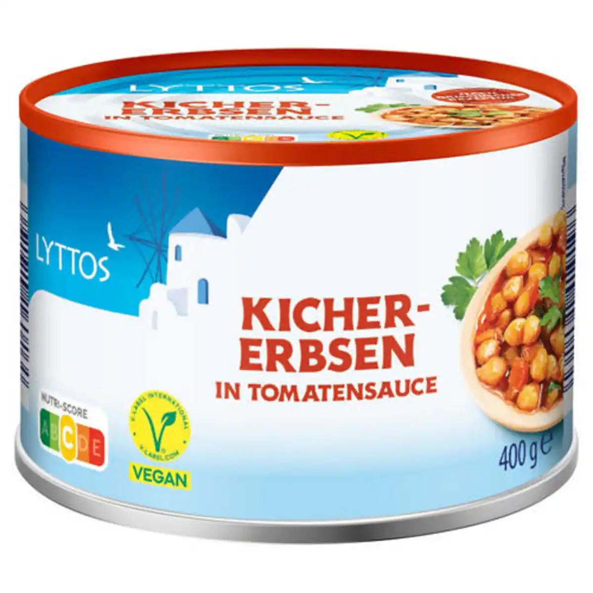Bild 1 von LYTTOS Weiße Riesenbohnen / Kichererbsen 400 g, Tomatensoße