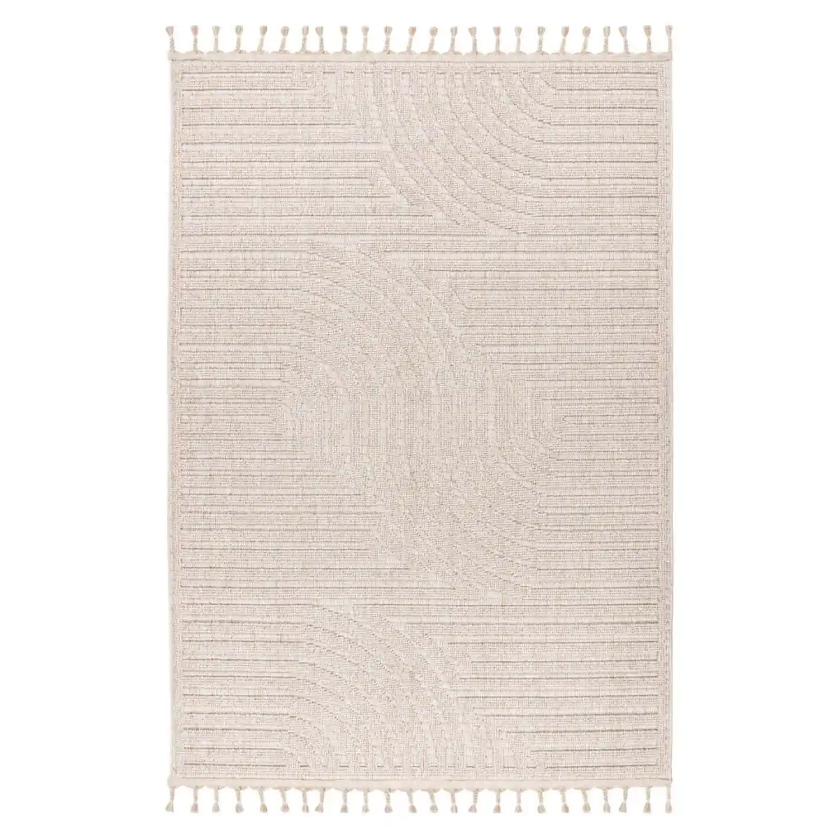 Bild 1 von Kayoom Flachwebeteppich, Beige, Textil, geometrisch, rechteckig, 80x150 cm, für Fußbodenheizung geeignet, in verschiedenen Größen erhältlich, strapazierfähig, Teppiche & Böden, Teppiche, Webte