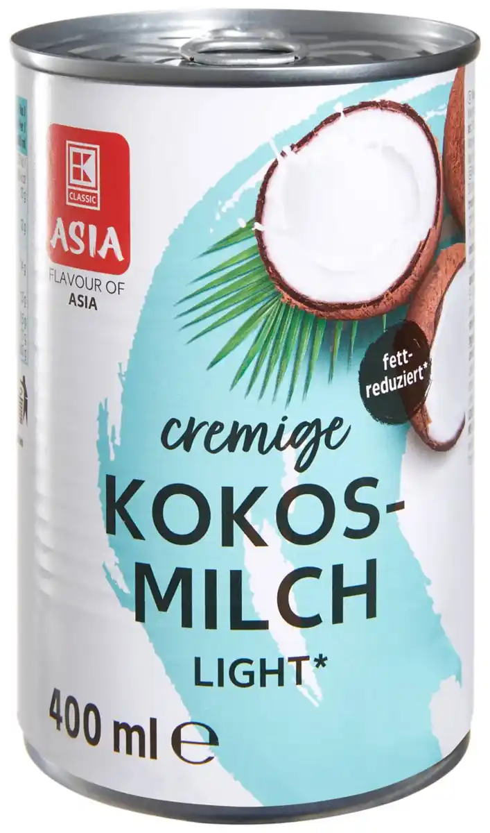 Bild 1 von K-CLASSIC ASIA Kokosmilch fettreduziert, 400-ml-Dose