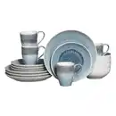 Bild 1 von Creatable Kombiservice Caldera Eisblau, Weiß, Hellblau, Keramik, 16-teilig, 300 ml,400 ml, handbemalt, lebensmittelecht, stapelbar, Essen & Trinken, Geschirr, Geschirr-Sets, Kombiservice