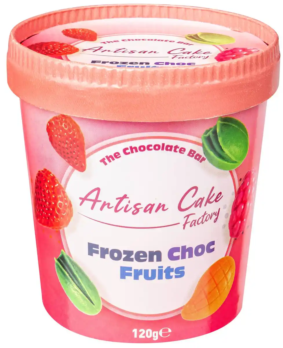Bild 1 von ARTISAN CAKE FACTORY Frozen Choc Fruits, 120-g-Becher