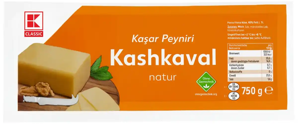 Bild 1 von K-CLASSIC Kashkaval, 750-g-Packg.