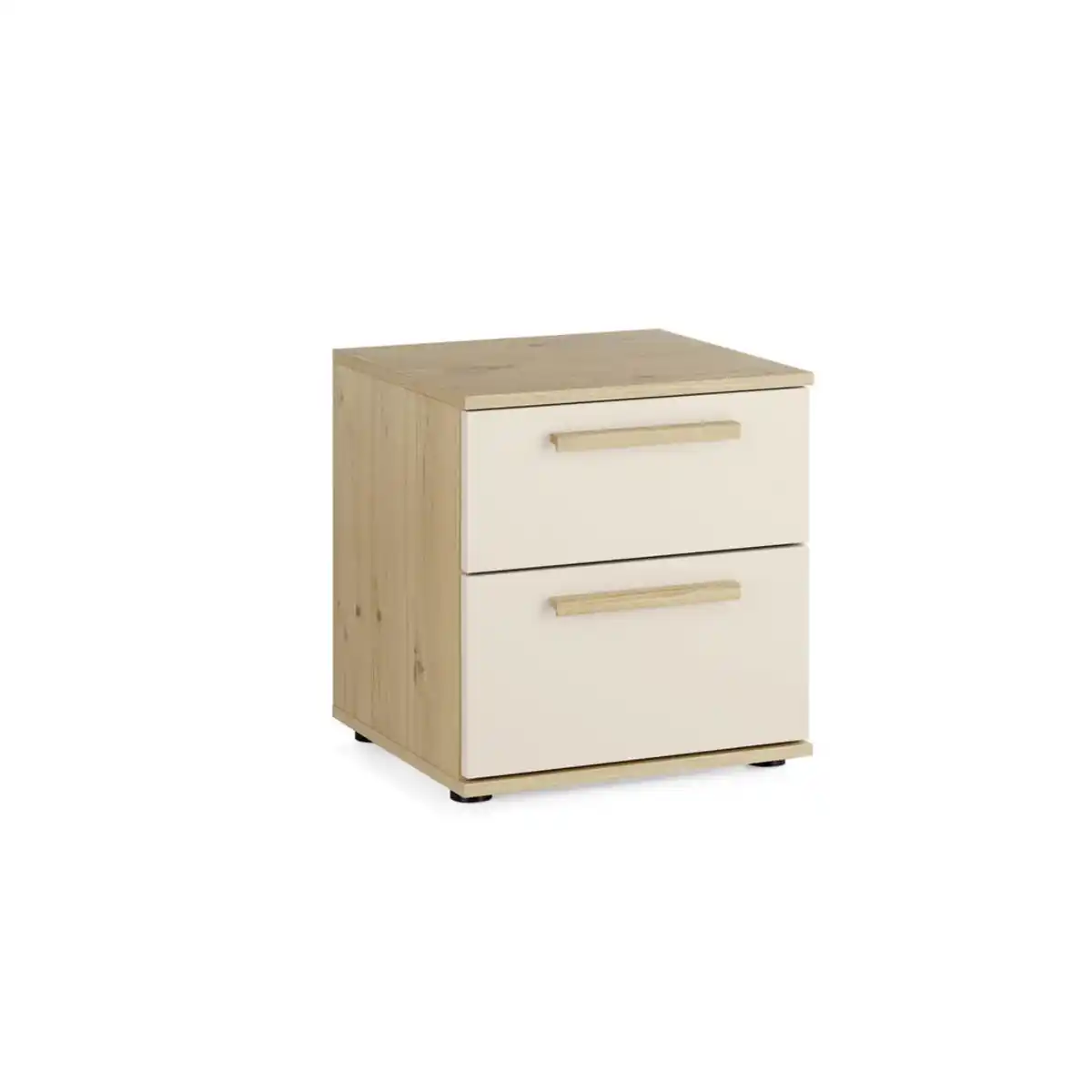 Bild 1 von Musterring Nachtschrank Mr-Montino, Eiche, Sand, Kunststoff, Eiche, massiv, 2 Schublade(n) Schubladen, 46x48.6x46 cm, Schlafzimmer, Nachttische