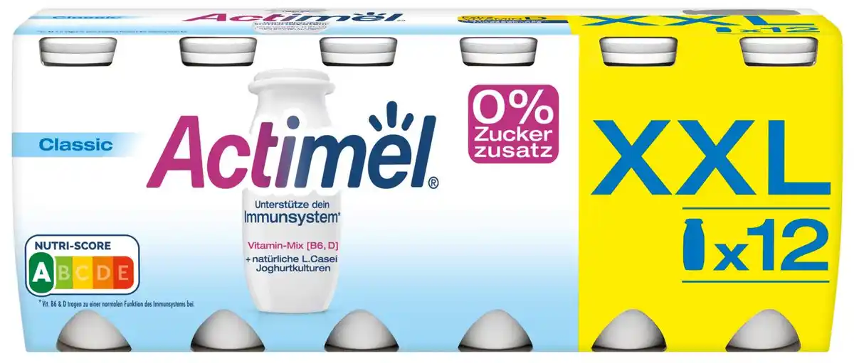 Bild 1 von DANONE Actimel XXL, 12 x 100-g-Fl.