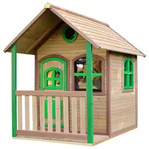 Spielhaus Spielhaus Alex, Braun, Grün, Holz, 137x178x191 cm, Fsc, EN 71, Outdoor Spielzeug, Spielhäuser