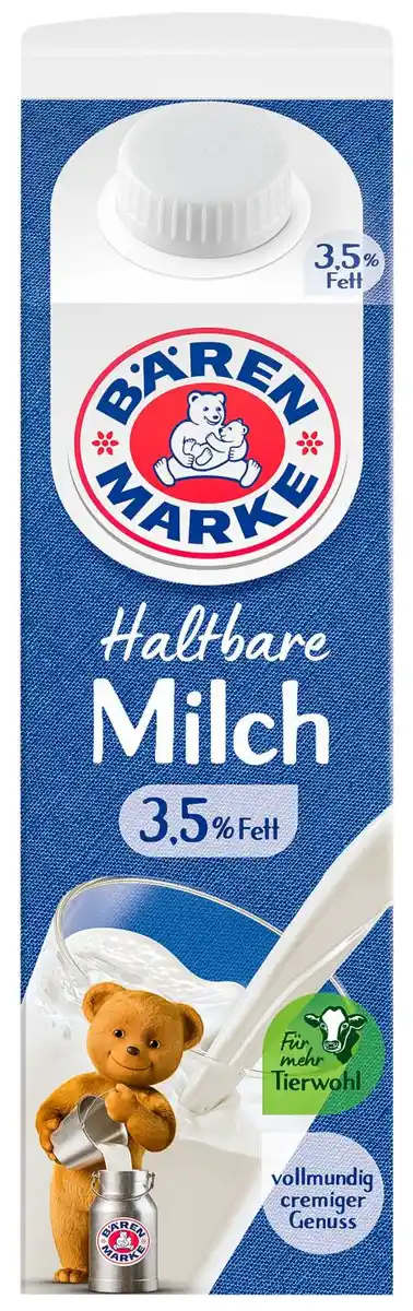 Bild 1 von BÄRENMARKE Haltbare Milch, 3,5 % Fett, 1-l-Packg.