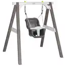 Bild 1 von Schaukel, Grau, Weiß, Holz, Kunststoff, Hemlocktanne, 120x134x103 cm, EN 71, CE, FSC 100%, Sicherheitsgurt, Sicherheitsbügel, Outdoor Spielzeug, Schaukeln