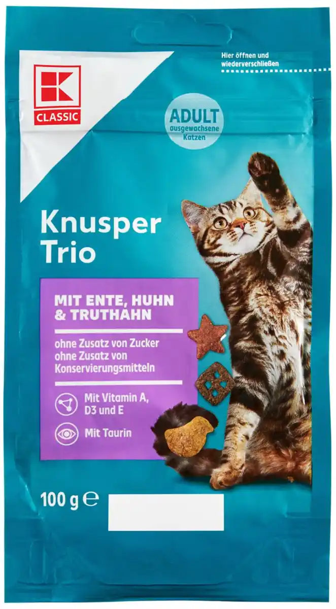 Bild 1 von K-CLASSIC Katzensnack, 100-g-Packg.