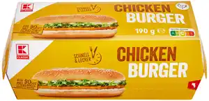 K-CLASSIC Chicken- oder Beef-Burger, 190-g-Packg.
