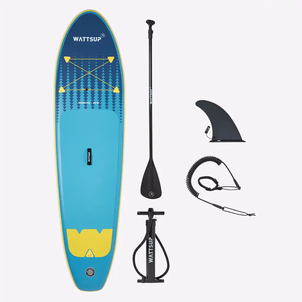 Bild 1 von WATTSUP SUP Set Stand up Paddle 10'2 für 1 Person bis 100 kg - Manta
