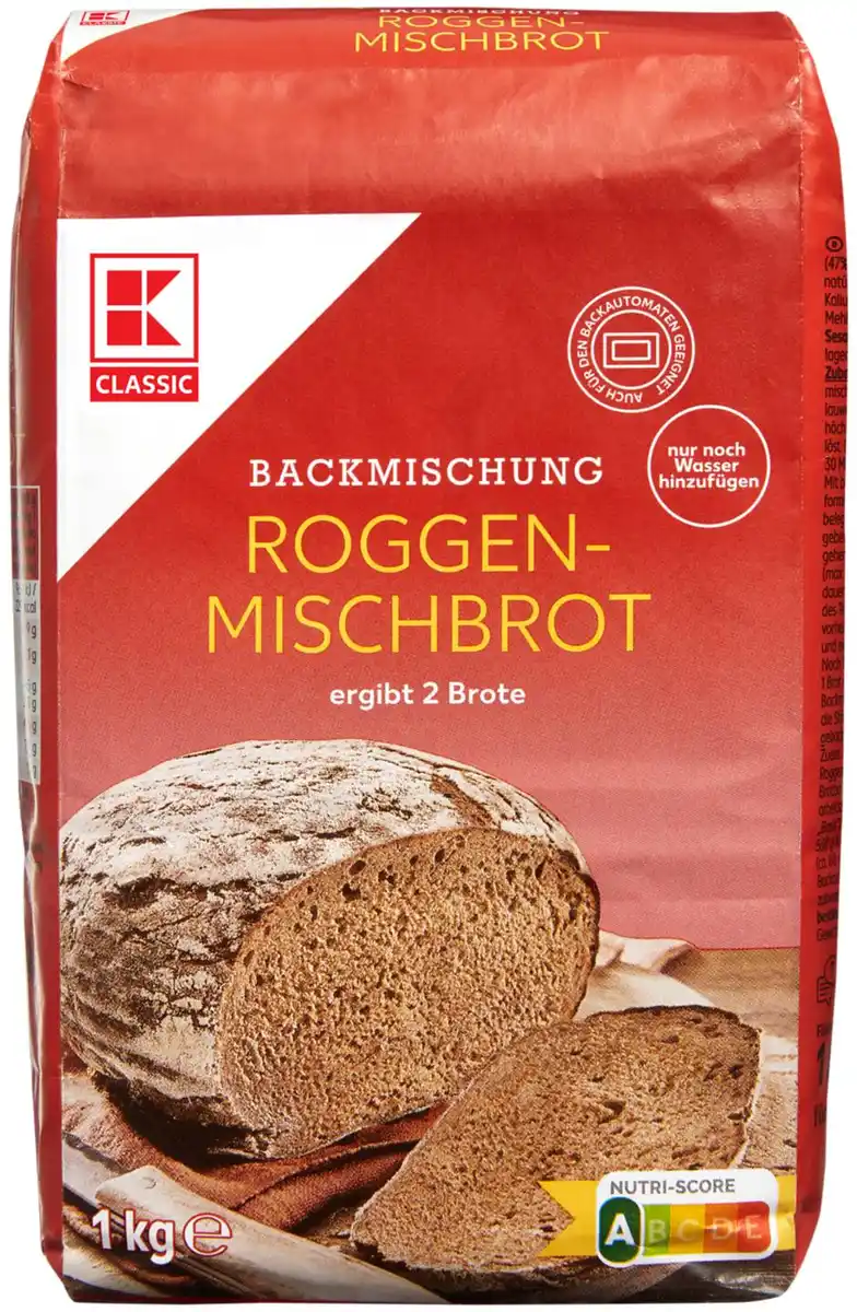 Bild 1 von K-CLASSIC Brotbackmischung, 1-kg-Packg.