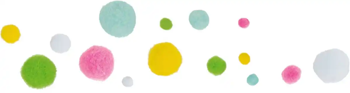 Bild 2 von CRELANDO® Pompoms in Pastell-Farben, 250-St.-Packg.