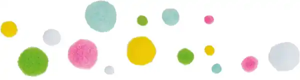 Bild 2 von CRELANDO® Pompoms in Pastell-Farben, 250-St.-Packg.