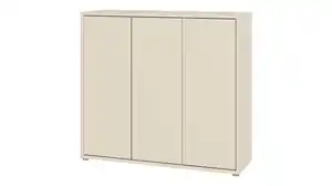 Schuhschrank beige 109 x 99 cm 3-türig - ALICE SPRINGS