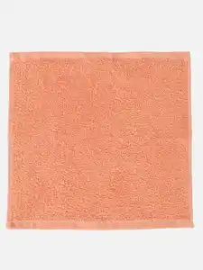 Gesichtstuch unifarben 30x30cm Orange