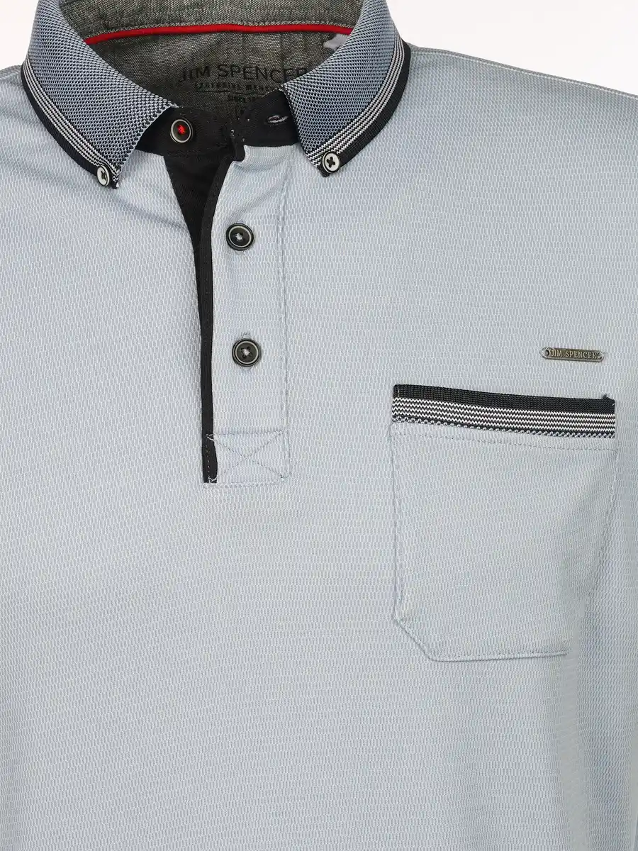 Bild 3 von Herren Poloshirt mit Brusttasche Blau