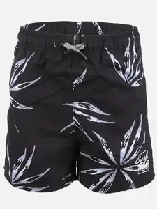 Jungen Badeshorts mit Print Schwarz
