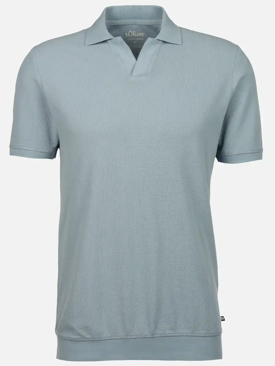 Bild 1 von Herren Poloshirt mit Bund Blau
