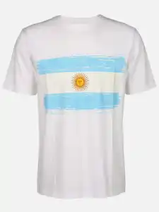 Unisex Fan T-Shirt ARGENTINIEN Weiß