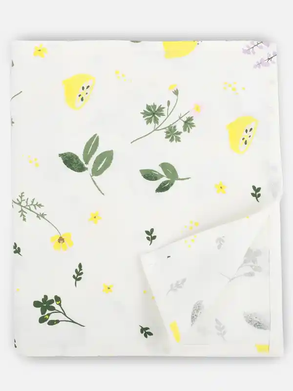 Bild 2 von Tischläufer mit Blättern und Früchten, 40x140cm Weiß