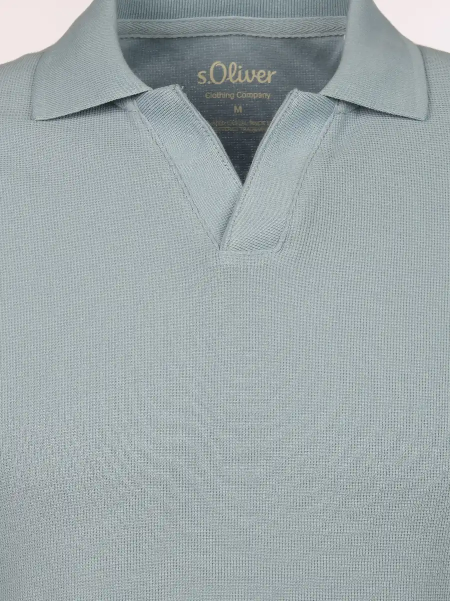 Bild 3 von Herren Poloshirt mit Bund Blau
