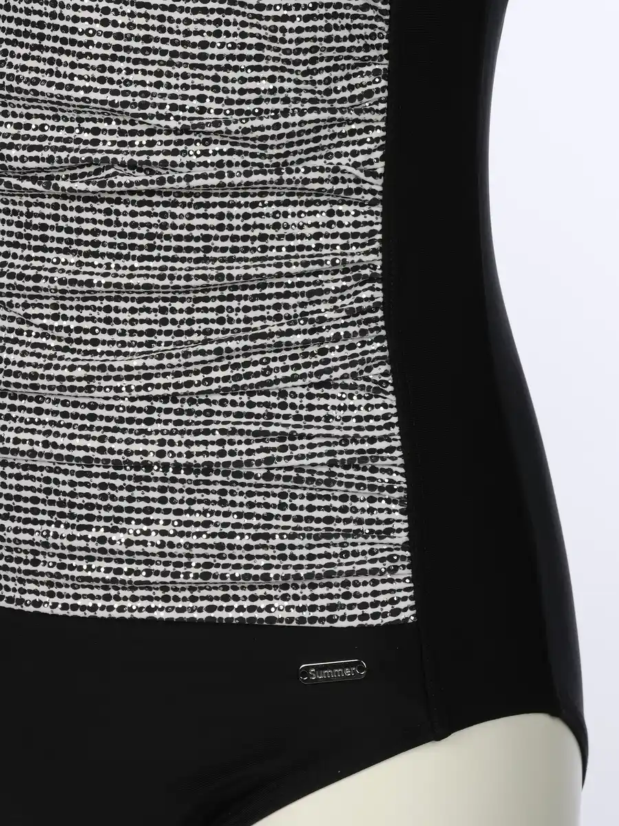 Bild 3 von Damen Badeanzug mit Glitzereffekt Schwarz