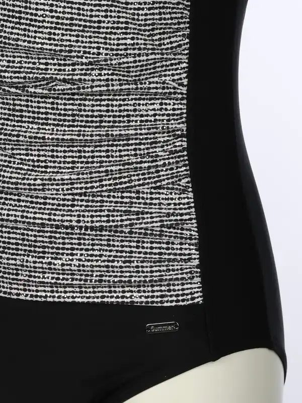 Bild 3 von Damen Badeanzug mit Glitzereffekt Schwarz