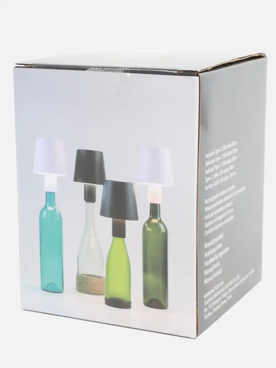 Bild 1 von LED Flaschenlampe mit Touch-Funktion Schwarz