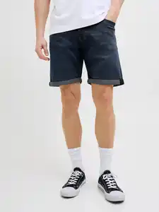 Jack & Jones JJIRICK JJICON SHORTS Jeansshorts Blau