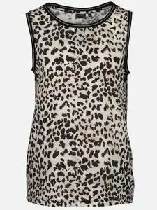 Damen Top mit Musterprint Braun