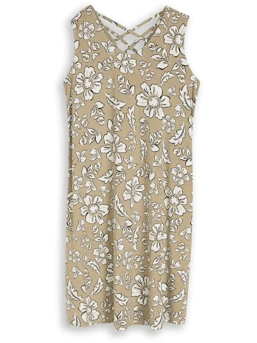 Bild 1 von Damen Jerseykleid mit Allover-Blütenmuster Grün