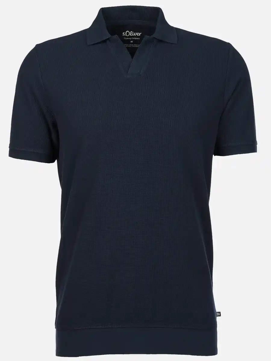 Bild 1 von Herren Poloshirt mit Bund Blau
