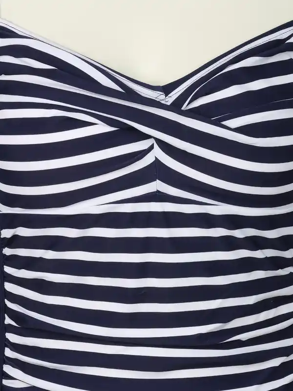 Bild 3 von Damen Badeanzug mit Streifen Blau