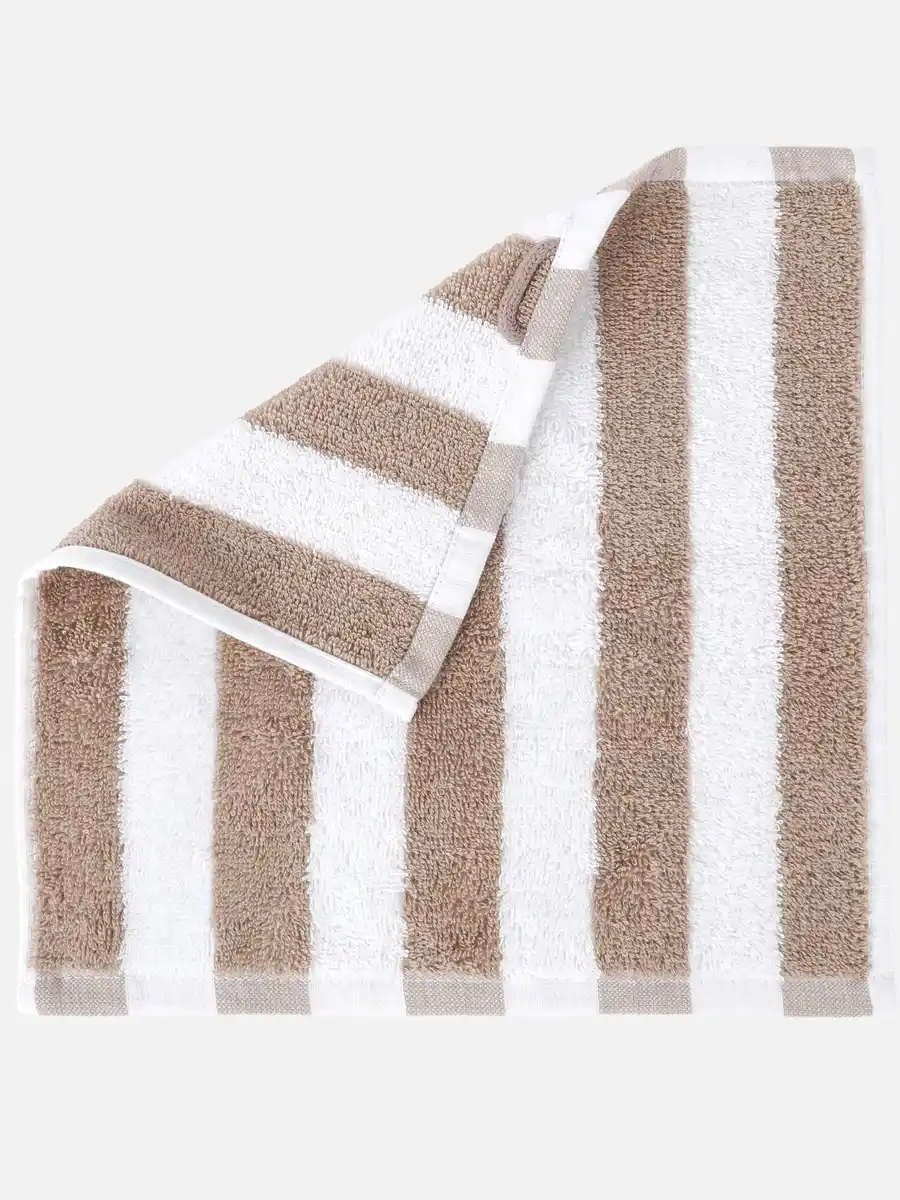 Bild 2 von Gesichtstuch gestreift 30x30cm Beige