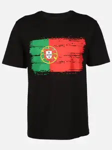 Unisex Fan T-Shirt PORTUGAL Schwarz