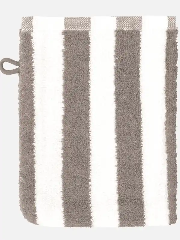 Bild 2 von Waschhandschuh gestreift 16x21cm Beige