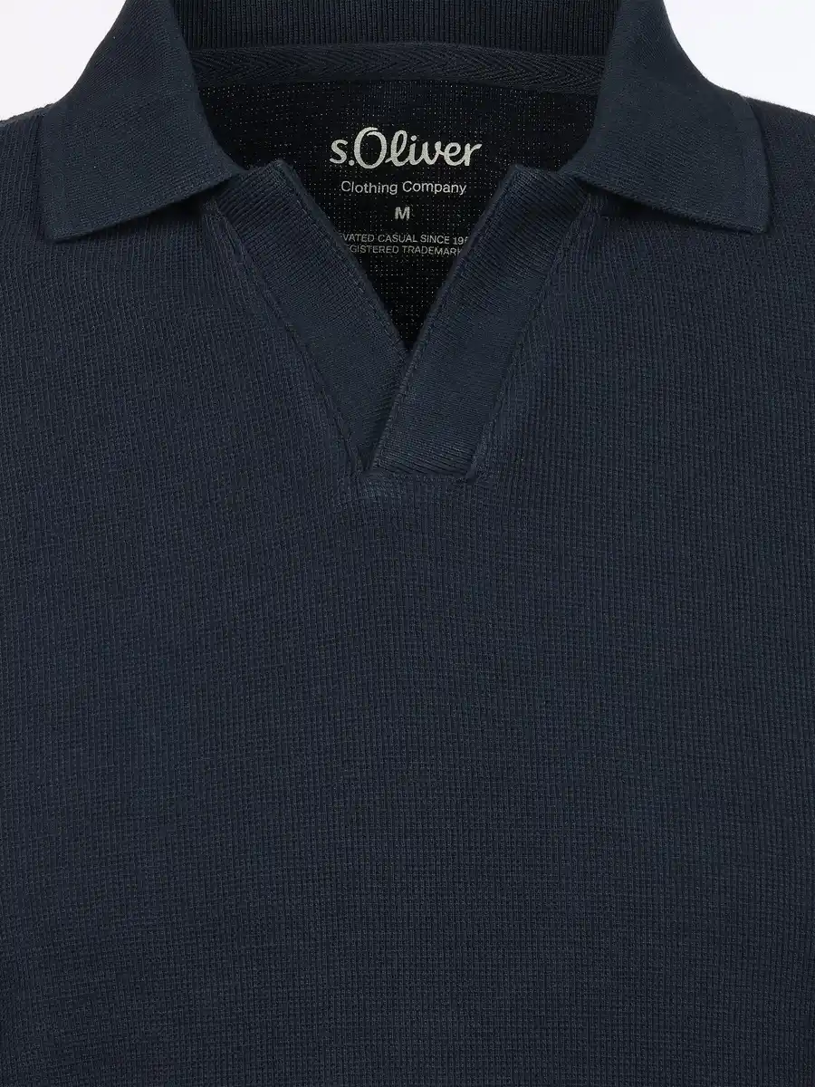 Bild 3 von Herren Poloshirt mit Bund Blau