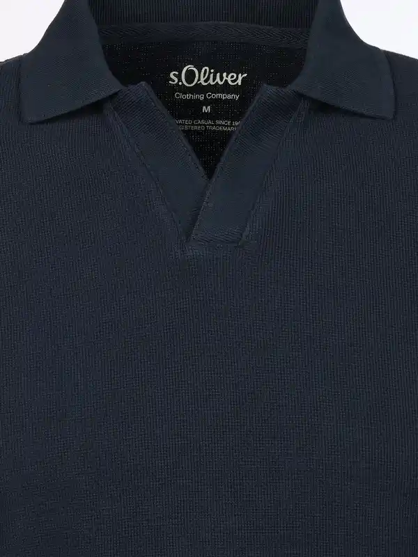 Bild 3 von Herren Poloshirt mit Bund Blau