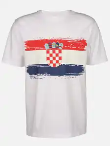 Unisex Fan T-Shirt KROATIEN Weiß
