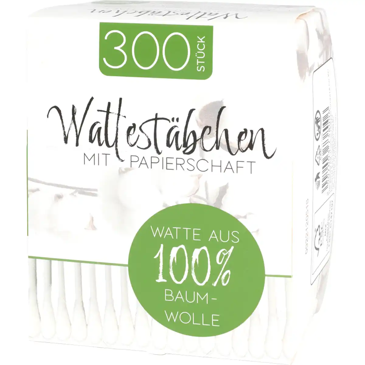 Bild 1 von Papier-Wattestäbchen 100% Baumwolle