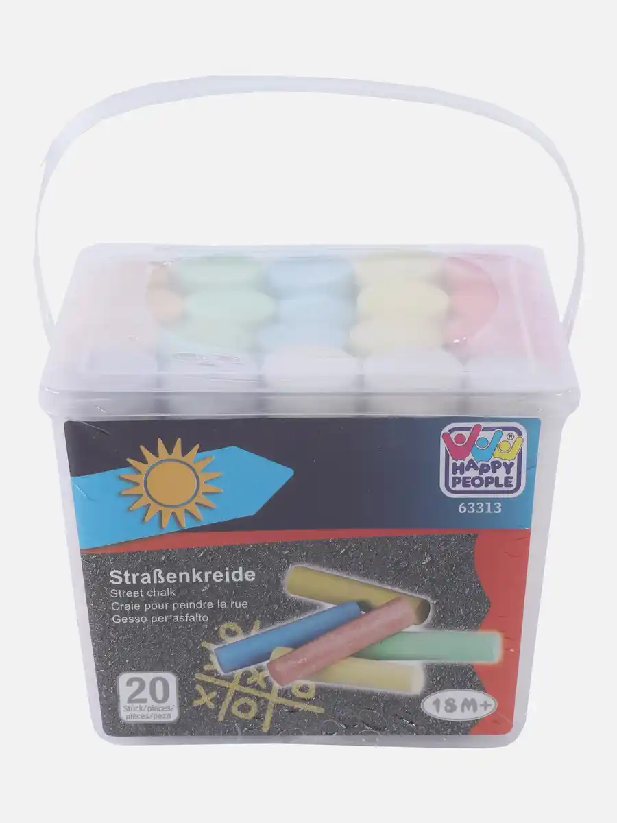 Bild 1 von Straßenmalkreide, bunt, 20Stück Weiß