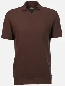Herren Poloshirt mit Bund Braun