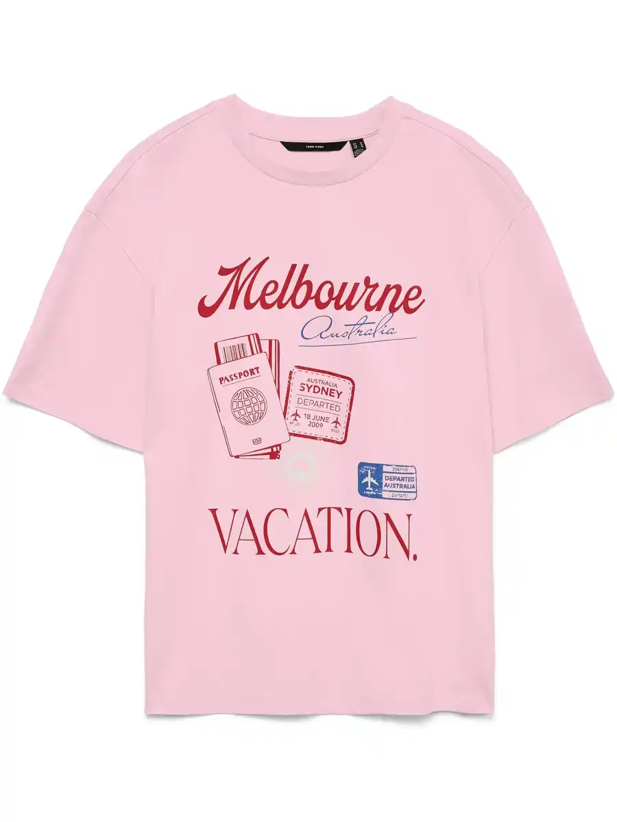 Bild 3 von Vero Moda VMNINNA MIA SS T-Shirt Pink