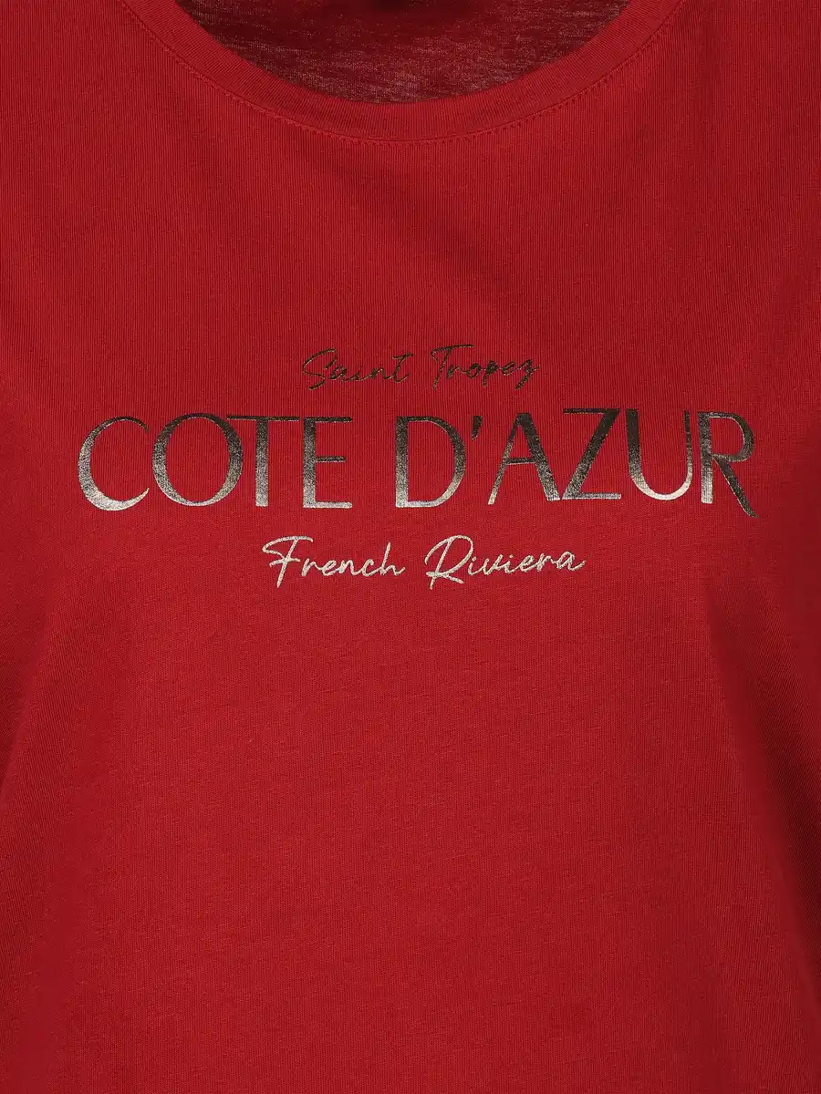 Bild 3 von Damen Shirt mit Folienprint Rot