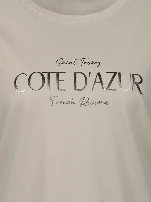 Bild 3 von Damen Shirt mit Folienprint Beige