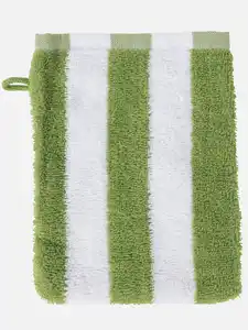 Waschhandschuh gestreift 16x21cm Grün