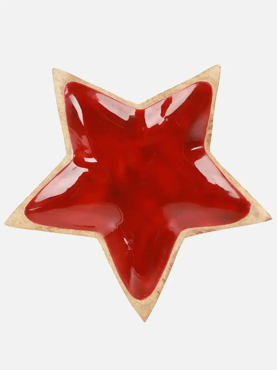 Bild 2 von Deko Schale in Sternform, 20cm Braun