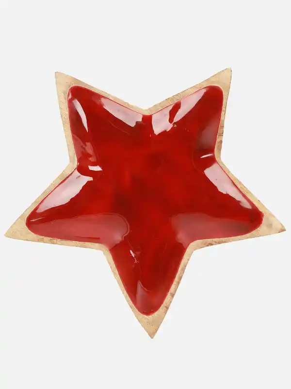 Bild 2 von Deko Schale in Sternform, 20cm Braun